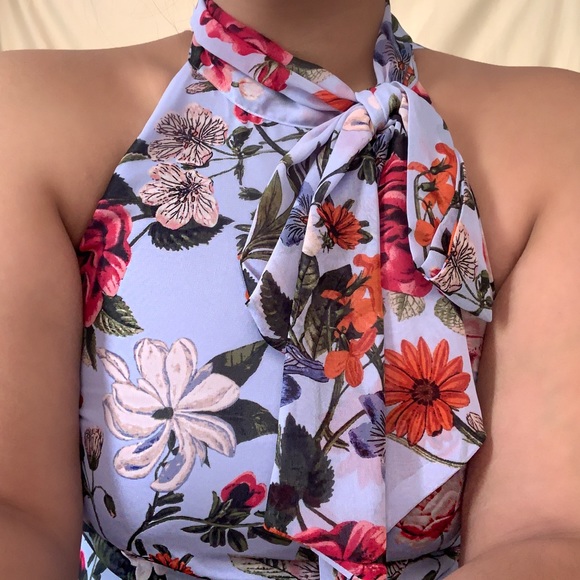 Vince Camuto Bow Neck Floral Dress - Picture 5 of 8